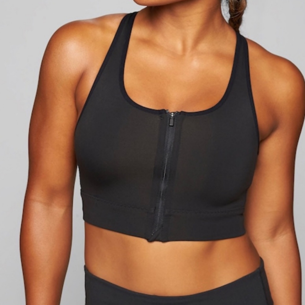 Athleta Stealth Zip Sports bra